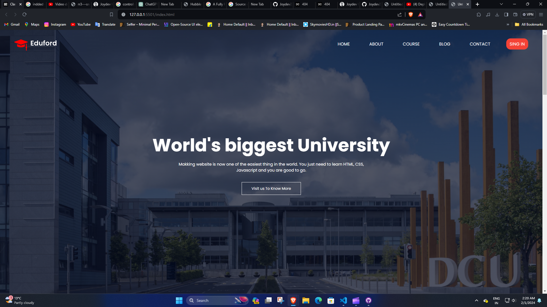 Website For College